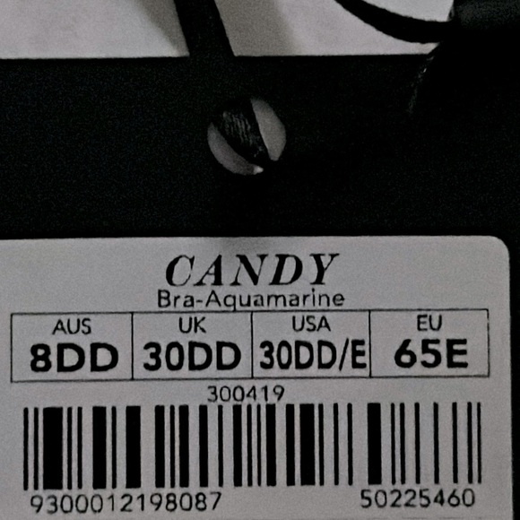 ♡BNWT PERFECTLY PASTEL HB™ ☆Candy Aquamarine☆ Embroidered Hearts Bra♡ 30DD♡ - Picture 6 of 6